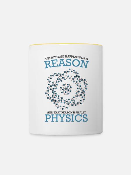Reason Physics Spirale - Tasse zweifarbig - Weiß/Gelb