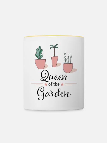 Queen of the Garden - Tasse zweifarbig - Weiß/Gelb