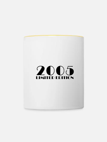 2005 Limited Edition Logo - Tasse zweifarbig - Weiß/Gelb