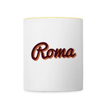 Roma Italy - Contrasting Mug - white/yellow - Front