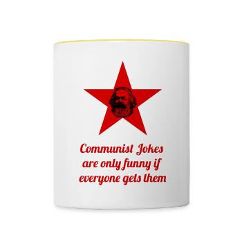 Communist joke gift - Contrasting Mug - white/yellow - Front