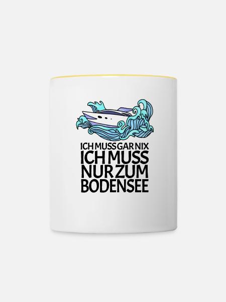 Bodensee - Tasse zweifarbig - Weiß/Gelb