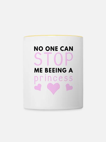 Princess - Tasse zweifarbig - Weiß/Gelb