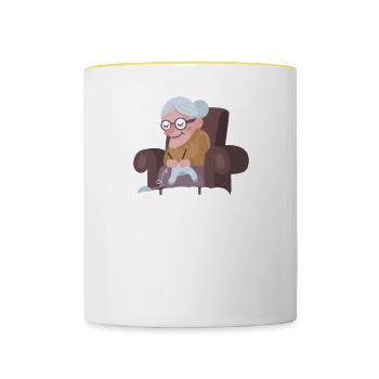 Future Grandmother - Tasse zweifarbig - Weiß/Gelb - Vorne