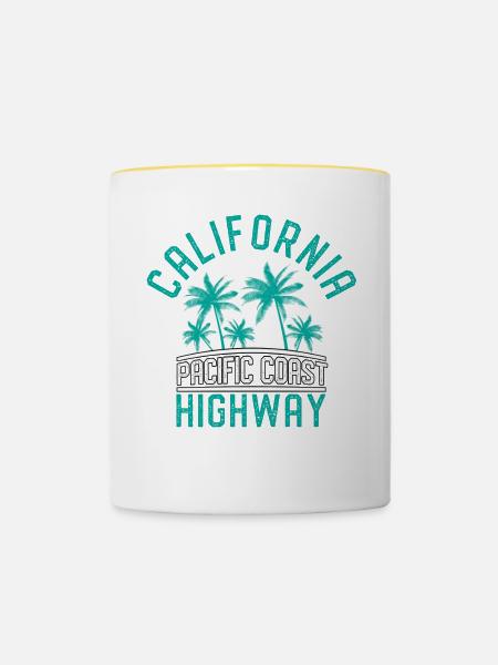 California - Tasse zweifarbig - Weiß/Gelb