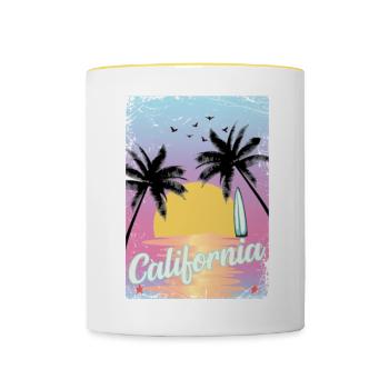 California - Contrasting Mug - white/yellow - Front