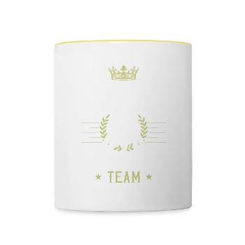 Malle Escalation - Contrasting Mug - white/yellow - Front