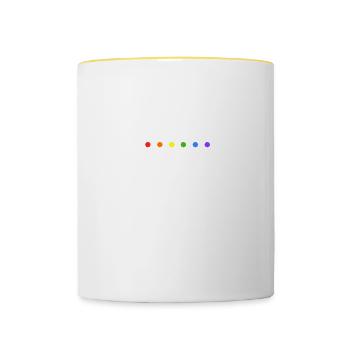 Gemini Is The Gayest Proud Ally LGBT Pride Month - Contrasting Mug - white/yellow - Front