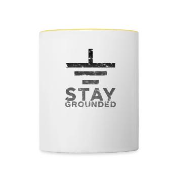 Grounded Electrical Engineering Symbol Ingenieure - Tasse zweifarbig - Weiß/Gelb - Vorne
