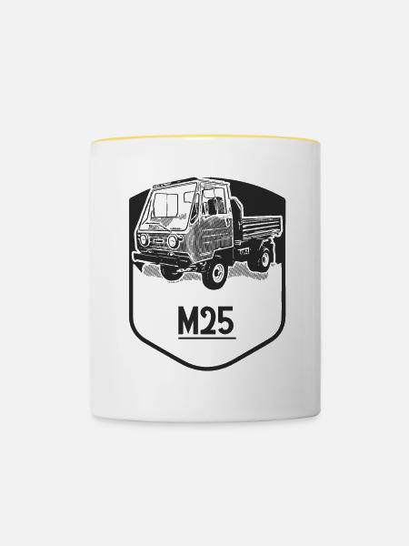 M25 Multicar - Tasse zweifarbig - Weiß/Gelb