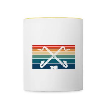 Clarinette basse Clarinette basse - Mug contrasté - blanc/jaune - Devant