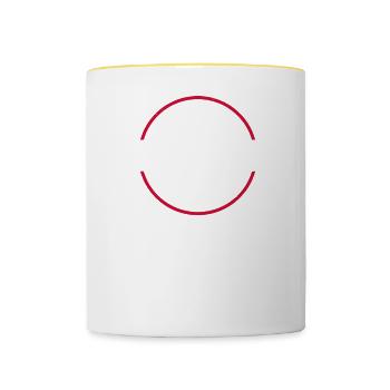 Løkken I Denmark Holiday Motif for Danes - Contrasting Mug - white/yellow - Front