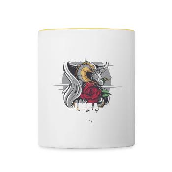 I'm Not Single I Have A Dragon - Contrasting Mug - white/yellow - Front