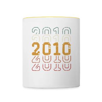 2010 - Contrasting Mug - white/yellow - Front