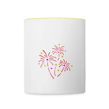 That's Enough Fireworks - Said Nobody Ever - Contrasting Mug - white/yellow - Front