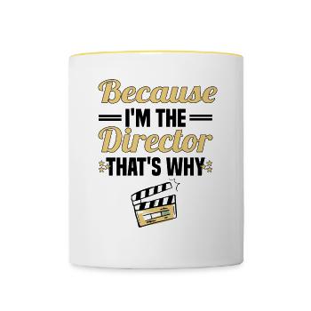 Director Filmmaker Feature Film Film - Contrasting Mug - white/yellow - Front