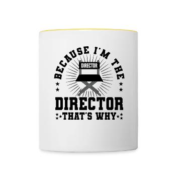 Director Filmmaker Feature Film Film - Contrasting Mug - white/yellow - Front