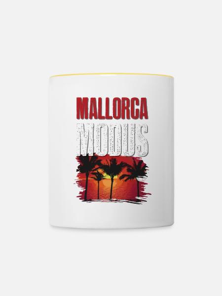 Mallorca Modus - Tasse zweifarbig - Weiß/Gelb