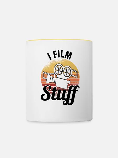 Regisseur Filmemacher Spielfilm Film - Tasse zweifarbig - Weiß/Gelb