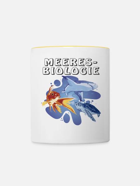 MEERESBIOLOGIE - Tasse zweifarbig - Weiß/Gelb