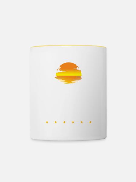 Thailand Modus - Tasse zweifarbig - Weiß/Gelb