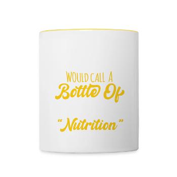 Triathlon motif for triathletes - Contrasting Mug - white/yellow - Front