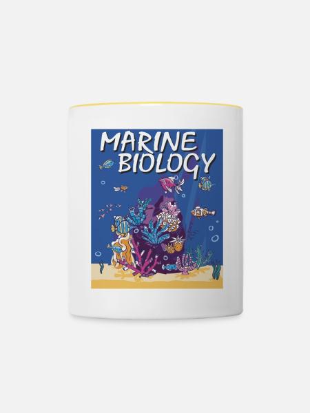 MARINE BIOLOGY - Tasse zweifarbig - Weiß/Gelb