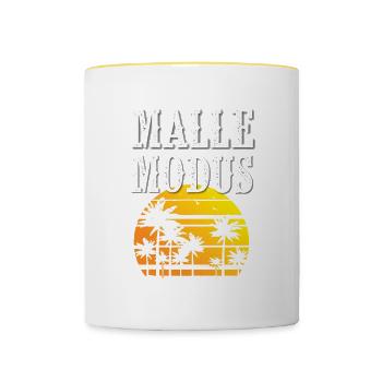 Malle Mode - Contrasting Mug - white/yellow - Front