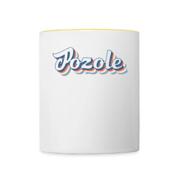 Pozole Mexican Food - Tasse zweifarbig - Weiß/Gelb - Vorne