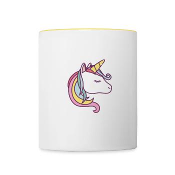 Funny Birthday Awesome Since 1934 - Contrasting Mug - white/yellow - Front