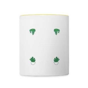 Ich möchte nur in meinem garten arbeiten Gärtner - Tasse zweifarbig - Weiß/Gelb - Vorne
