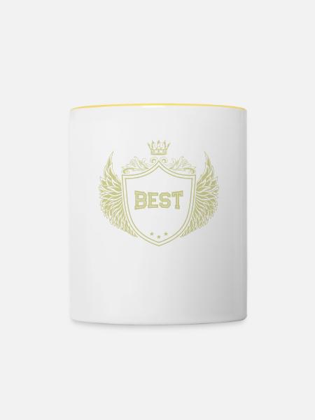 2020 best of - Tasse zweifarbig - Weiß/Gelb