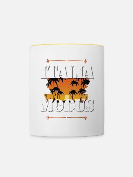 Italia Modus - Tasse zweifarbig - Weiß/Gelb