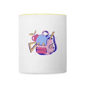 Future Teacher - Tasse zweifarbig - Weiß/Gelb - Vorne