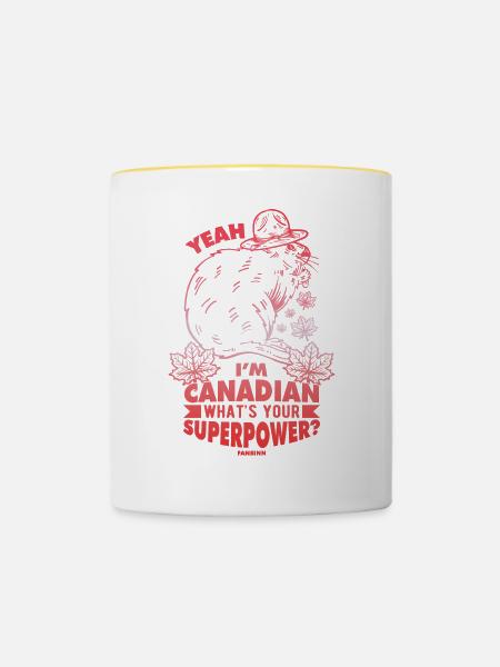 Canada - Tasse zweifarbig - Weiß/Gelb