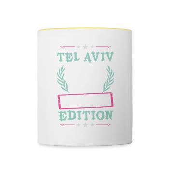 Tel Aviv Limited Edition - Contrasting Mug - white/yellow - Front