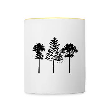 Tree - Contrasting Mug - white/yellow - Front