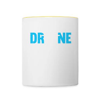 I'd Rather Be Drone Flying - Contrasting Mug - white/yellow - Front