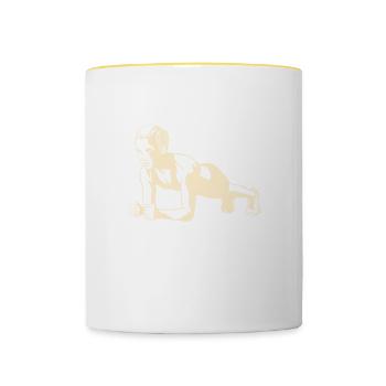 Summer Fitness Lose Weight Mrs. Mother - Contrasting Mug - white/yellow - Front