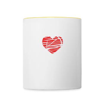 Ask Me About Basketball Actually You Don't Have To - Tasse zweifarbig - Weiß/Gelb - Vorne