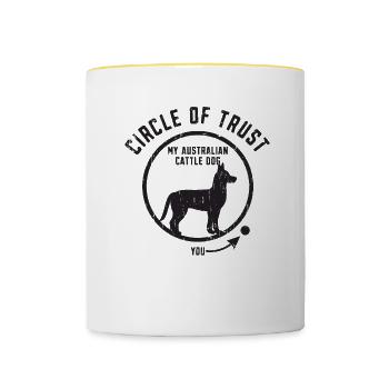 Circle of Trust Mein Australian Cattle Dog - auggie - Tasse zweifarbig - Weiß/Gelb - Vorne