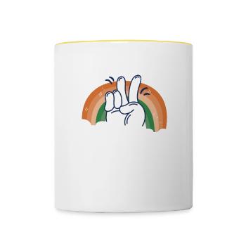 I'm Just Here For Field Day 32 - Contrasting Mug - white/yellow - Front