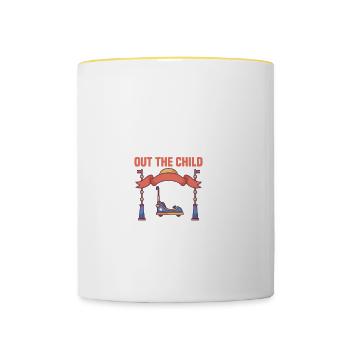 Zirkus Motiv für Krimes & Clown-Fans - Tasse zweifarbig - Weiß/Gelb - Vorne