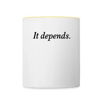 Law Studies State Examination Law University - Contrasting Mug - white/yellow - Front