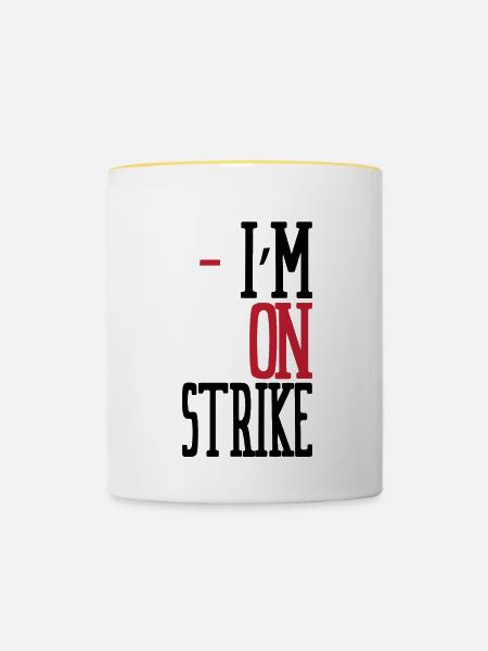 Strike-Modus - Tasse zweifarbig - Weiß/Gelb