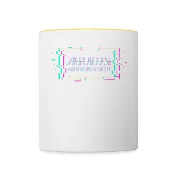 Techno Music - Contrasting Mug - white/yellow - Front