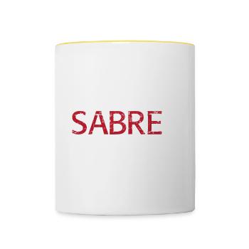 Säbel-Zyklus - Tasse zweifarbig - Weiß/Gelb - Vorne