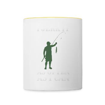 Fischhörer - Tasse zweifarbig - Weiß/Gelb - Vorne