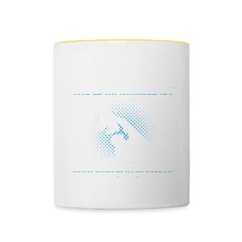 Wenn Du Wissen Willst Wie Es Im Himmel Ist Usedom - Tasse zweifarbig - Weiß/Gelb - Vorne