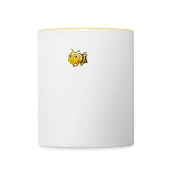 Bienenzüchter Imker Bienenfreund - Tasse zweifarbig - Weiß/Gelb - Vorne